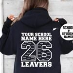Personalised School Leavers 2026 Hoodie - Custom School Name - Students Gift